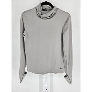 Under Armour Womens Coldgear Infrared Up The Pace Funnel Neck Shirt Sz S Gray